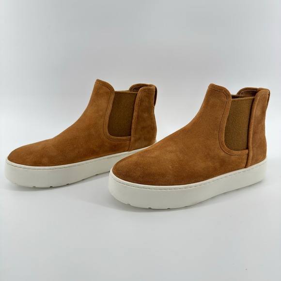 Vince Shoes - Vince Women's Warren Suede High Top Slip On Boot Brown Water Repellent Size‎ 6.5